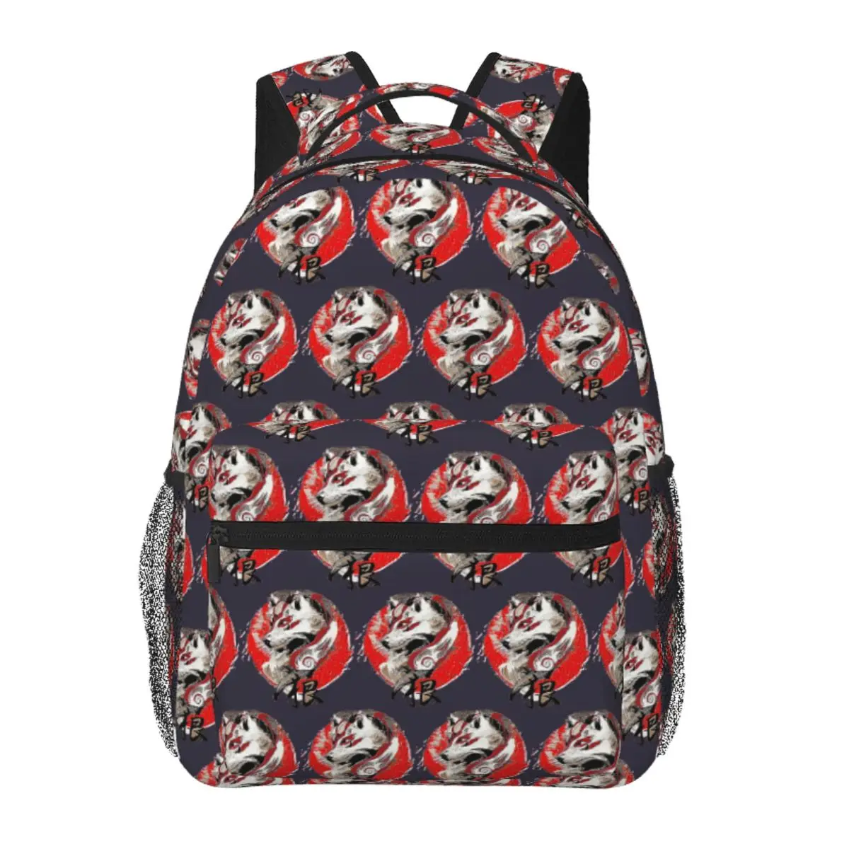 Band JAPANESE WOLF ART Backpack Student BookBag Kids School Bag Computer Shoulder Bags for Men Women