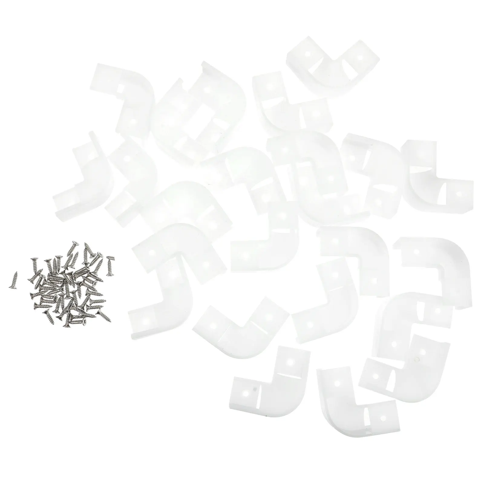 25Pcs LED Light Strip Corner Connectors Reasonable Design L Shape 90-Degrees Corner Channels for Strip Lights Turning