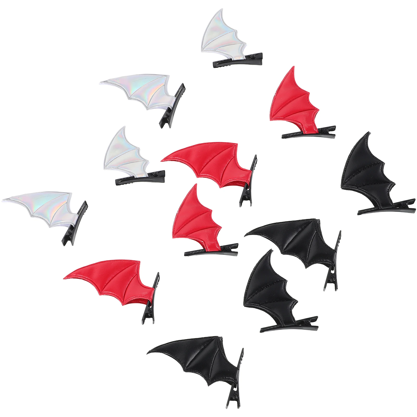 

12 Pcs Wings Hair Clip Bat Clips for Women Thick Bats Hairpin Pu Cartoon Barrettes Child Headdress