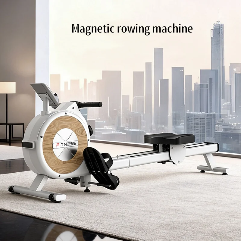 Rowing Machine, Foldable Steel Indoor Rower with 16 Level Magnetic Resistance, 120kg Capacity Full Console Display for Home Gym