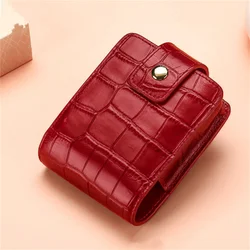 PU Leather Lipstick Bag Women Travel Cosmetic Bag with Mirror Small Makeup Storage Bags Portable Mini Toiletry Organizer Pouch