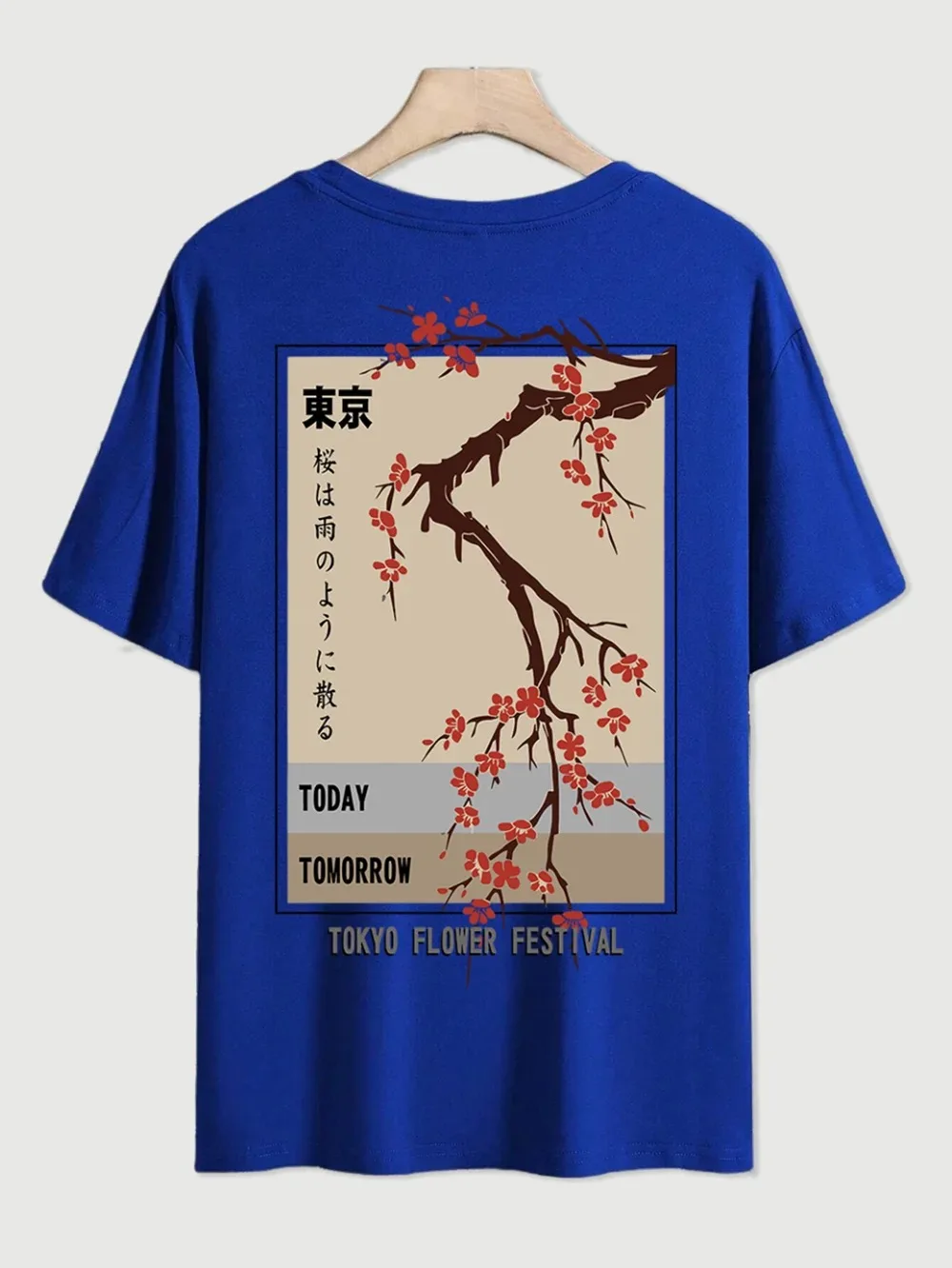Harajuku Tokyo Flower Festival 3D Print Breatha Quick-Dry Men Large-Size TShirt Outdoor Leisure Street Y2K Parent-child Clothing