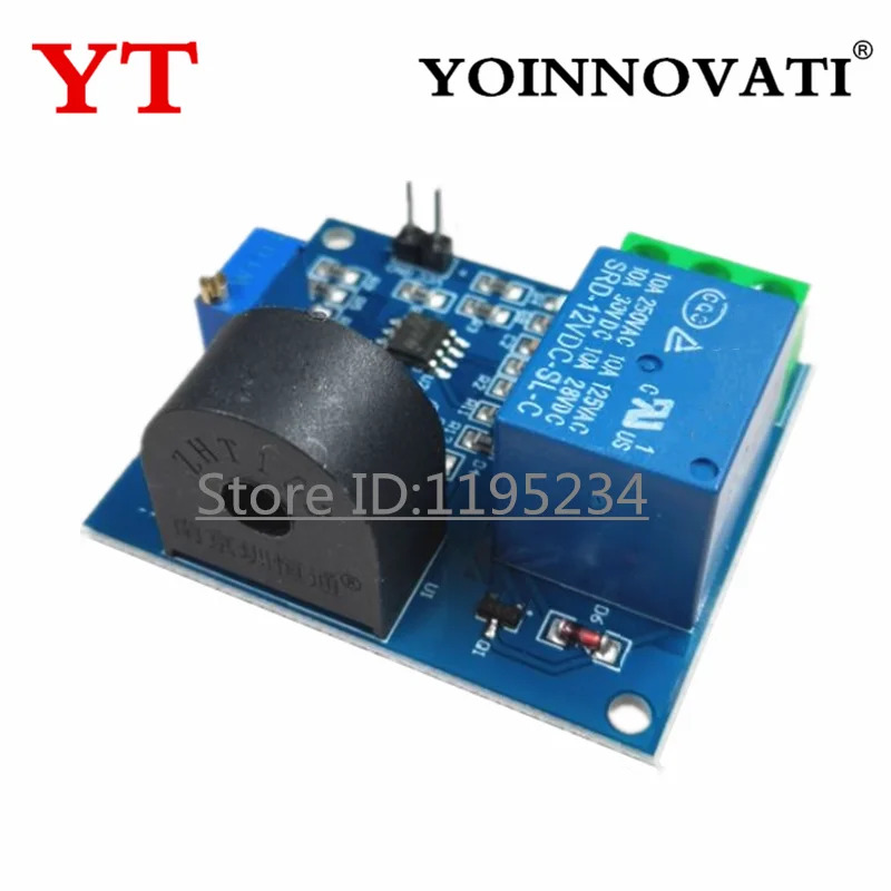 1pcs 5A Overcurrent Protection Relay Module AC Current Detection Board 5V/12V/24V Relay ZMCT103C Current Transformer