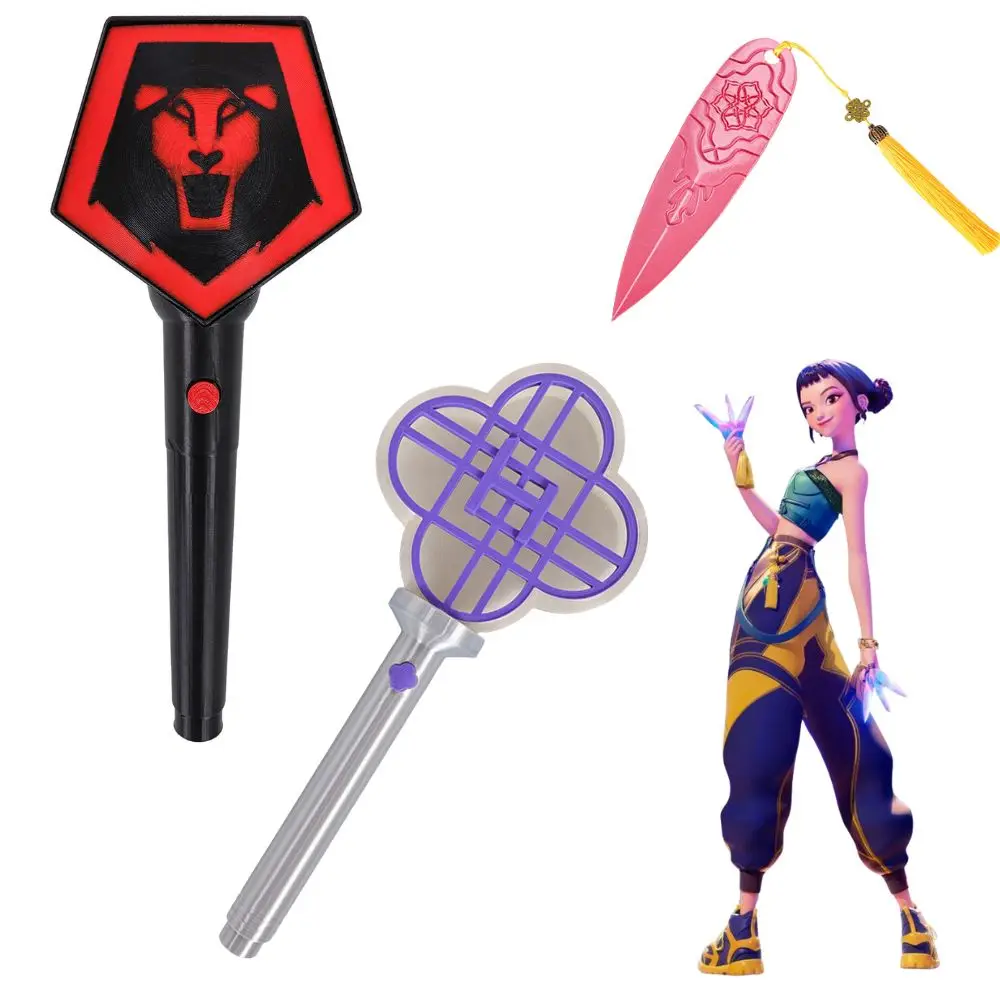 KPop Zoey Rumi Mira Demon Hunters Cosplay 3D impreso Cheer Stick Boomerang Lightboard grupo Idol soporte palo accesorios de Halloween