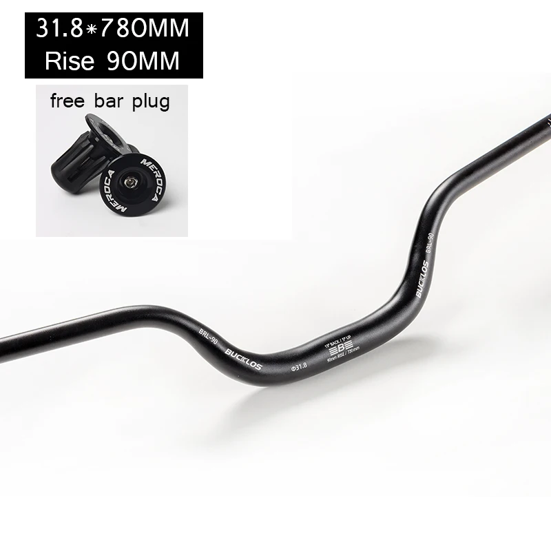 BUCKLOS 25.4mm 31.8mm Fiets Riser Stuur 620/660/720/780mm Fiets Zwaluw Stuur Ultralight M Type MTB BMX Handvat Bar