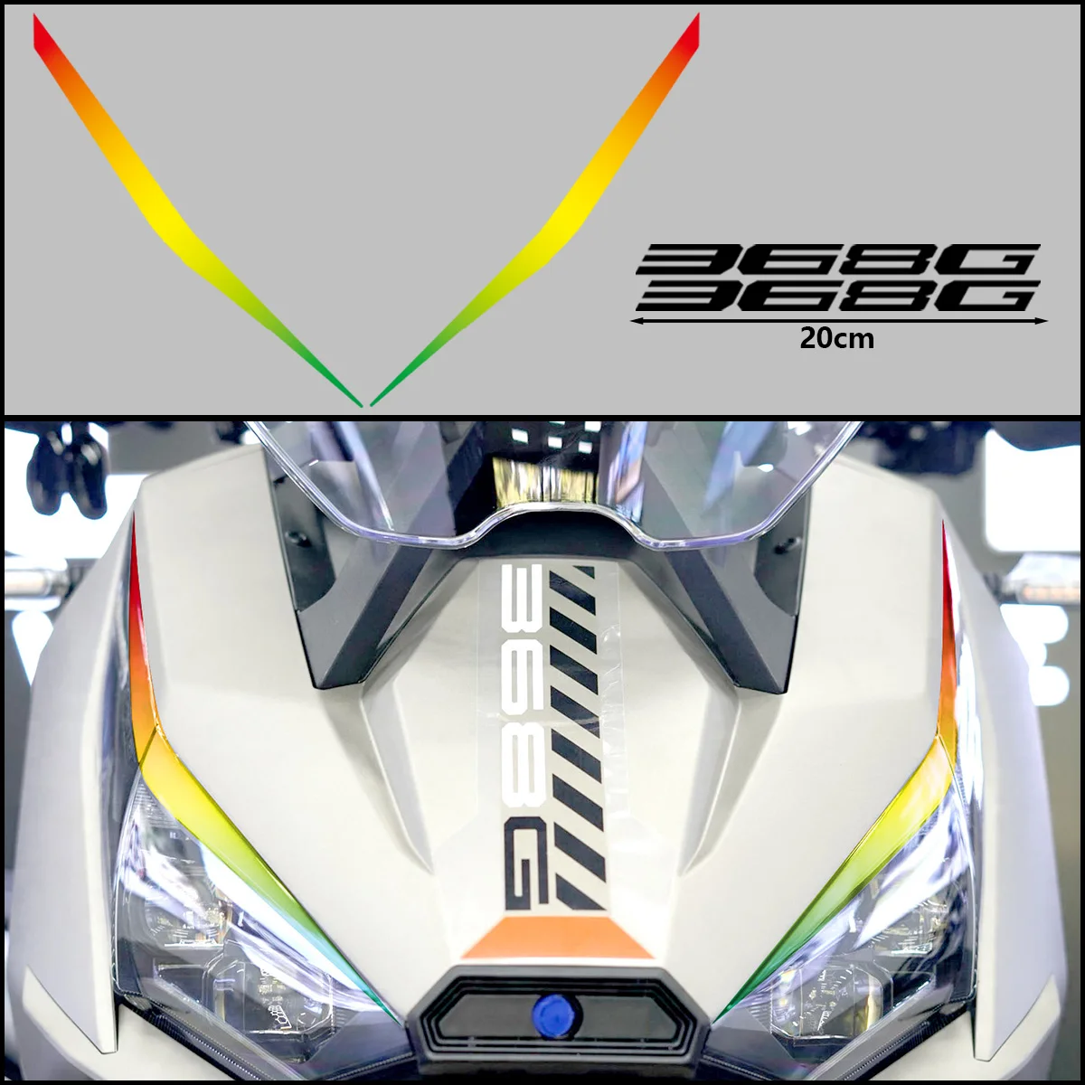 For Zontes 368G 368 G Motorcycle Headlight Waterproof Transparent Decals Decorative Modification Styling Accessories Stickers