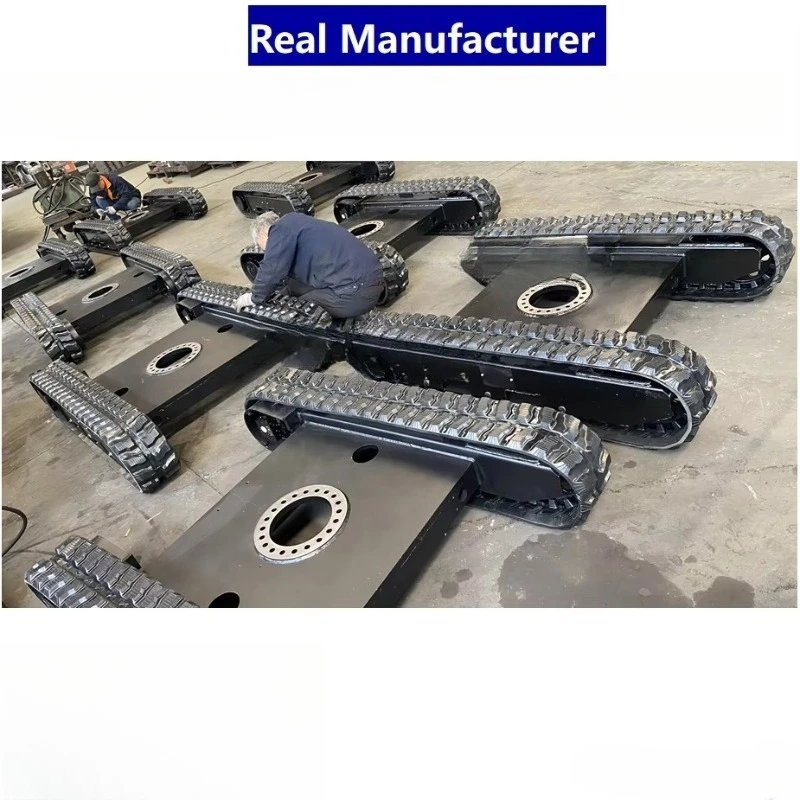 9001 Custom Logo Color Size Factory Direct Price Crawler Machinery Vehicle Robot Chassis Platform  Rubber Track Undercarriage