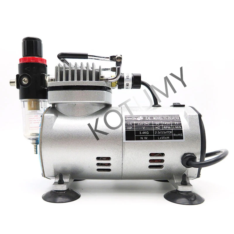 220V 110V Portable Air Compressor 110W Airbrush Electric Compressed Air Pump Model Gundam Coloring Spray pen Spray Gun Repair