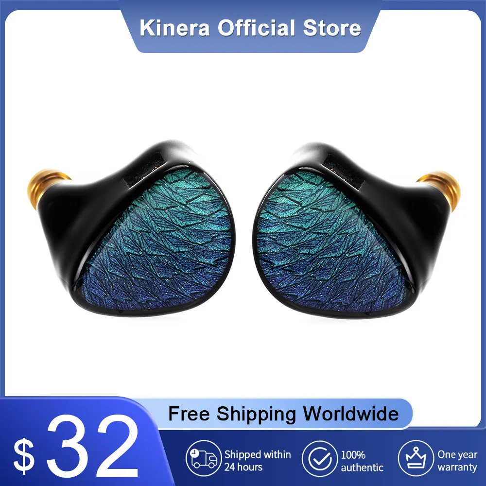 

New Kinera Celest Wyvern Black Remaster 10mm LCP 2.0 Diaphragm Custom Dynamic Driver In Ear Earphones With MIC Cable Headphones