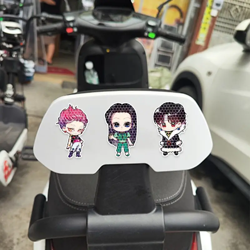 Anime Full-Time Hunter Strong Reflective Warning Car Sticker Electric Vehicle Scratch-Proof Motorcycle Helmet Decorative Sticker view 3