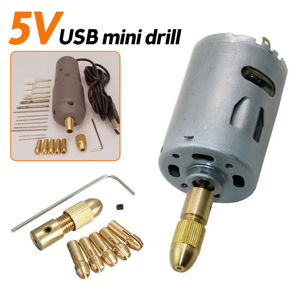 5V USB Mini Electric Drill Electric Polishing Machine for Antiques and Collectibles Carving and Grinding Electric Grinder