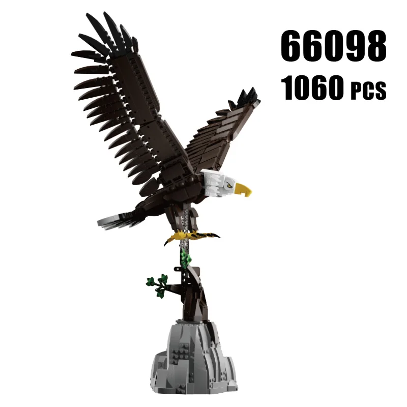 MOC Weißkopfseeadler Modell Bausteine DIY Kreative König der Himmel Adler Vogel Szene Haustier Tier Ziegel Spielzeug Erwachsene Geschenk