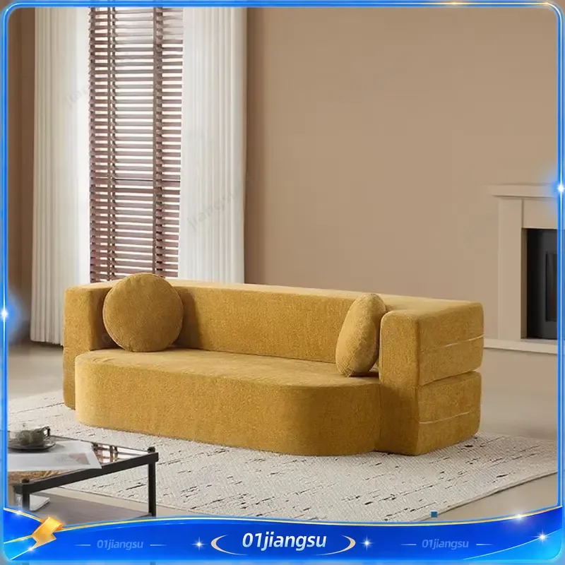 Modular Sectional Sofa Bed Compressed Sponge Living Room Bedroom Apartment Ultra Soft Deep Seat Lightweight Easy Assembly