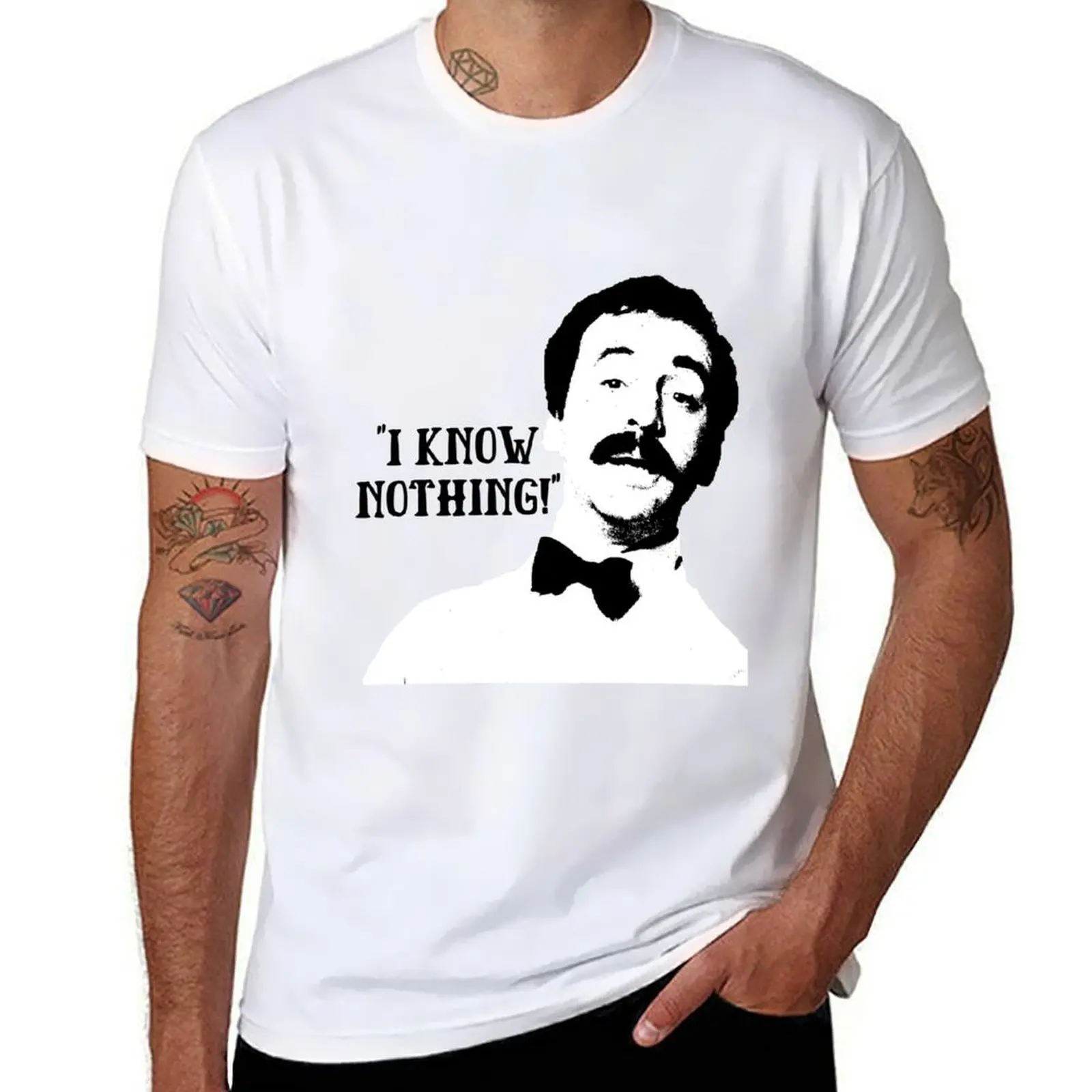 

Fawlty man for Quote print Know t fit I Towers t man shirt shirts & Manuel slim shirt T-Shirt heavy custom cotton t Nothing!
