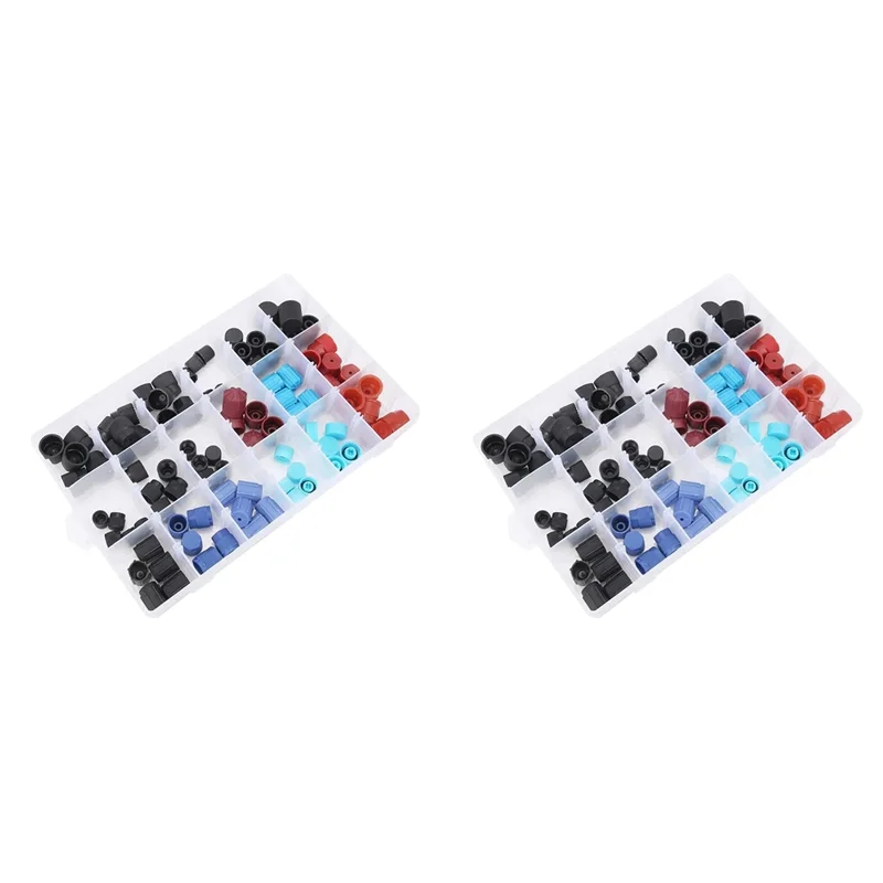 

180 шт. комплект для ремонта автомобильного кондиционера, автомобильный R134A R12, боковая система переменного тока высокого и низкого давления, пылезащитная крышка с сердечником клапана