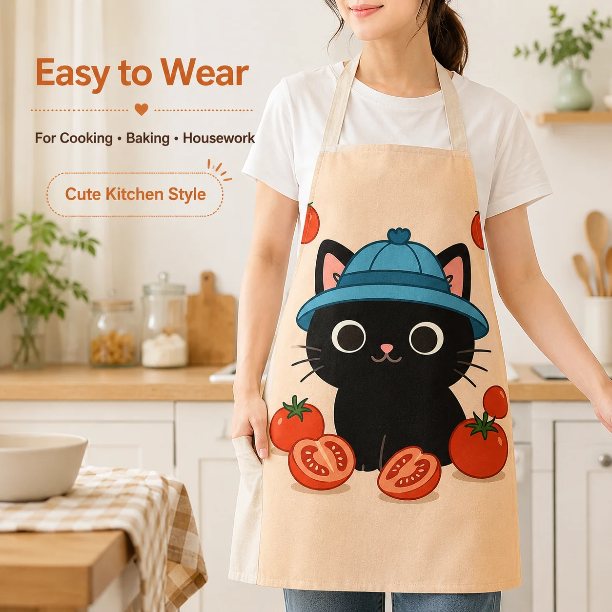 Uroczy czarny koci nadruk z mo – Home Cooking For Cats recenzja i cena