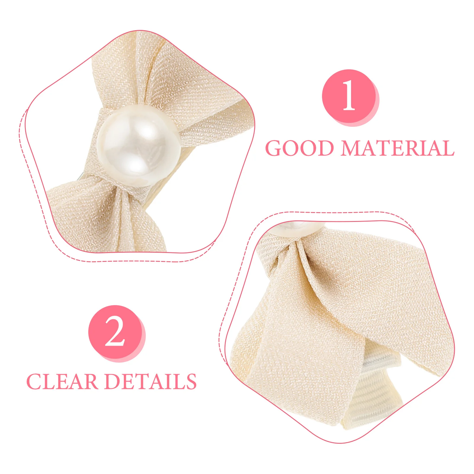 8Pcs Pearl Bow Hair Clips Sweet Double Layer Bowknot Barrettes Non Slip Cute Hair Accessories for Girls Toddlers Kids Parties