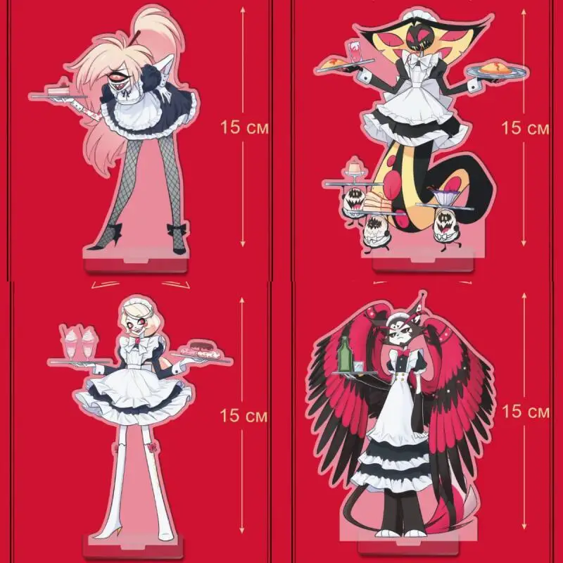 Expositor de acrílico para Hazbin Hotel, Sir Pentious, Charlie, Husk, figuras de anime y dibujos animados hechas a mano, soportes de acrílico, placas de acrílico, regalos