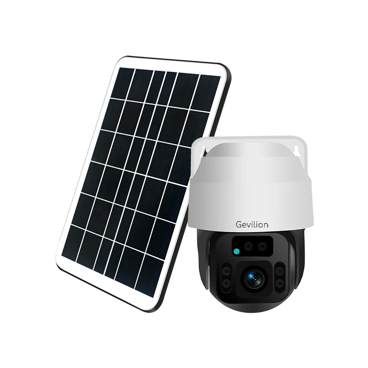 اتجاهين الصوت تعمل بالطاقة الشمسية واي فاي بطارية كاميرا PTZ ضوء الشارع الشمسي مع كاميرا CCTV #2