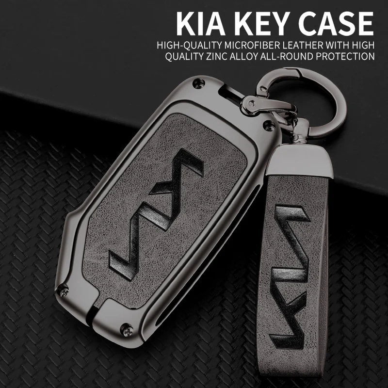 Zinc Alloy Car Key Case Case Shell Holder For Kia Sportage 2023 2024 Ray Sorento Soul Telluride Cerato 2020 K5 K8 2022 Accessory