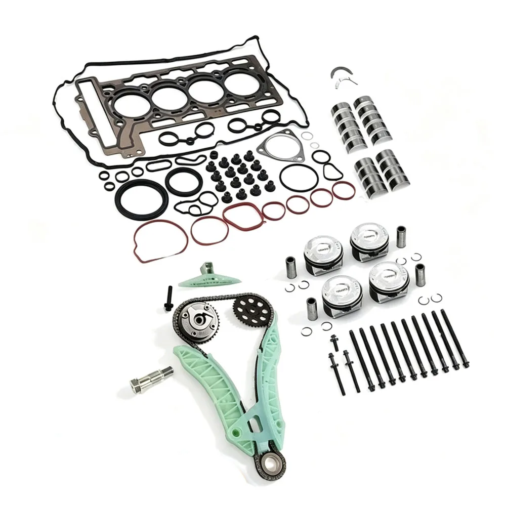 Engine Parts Cylinder Head Gasket Seal Set Timing Chain Kit Main & Con-rod Bearing Fit 1.6 L 06-15 N14B16 Gas For MINI 1.6L N14