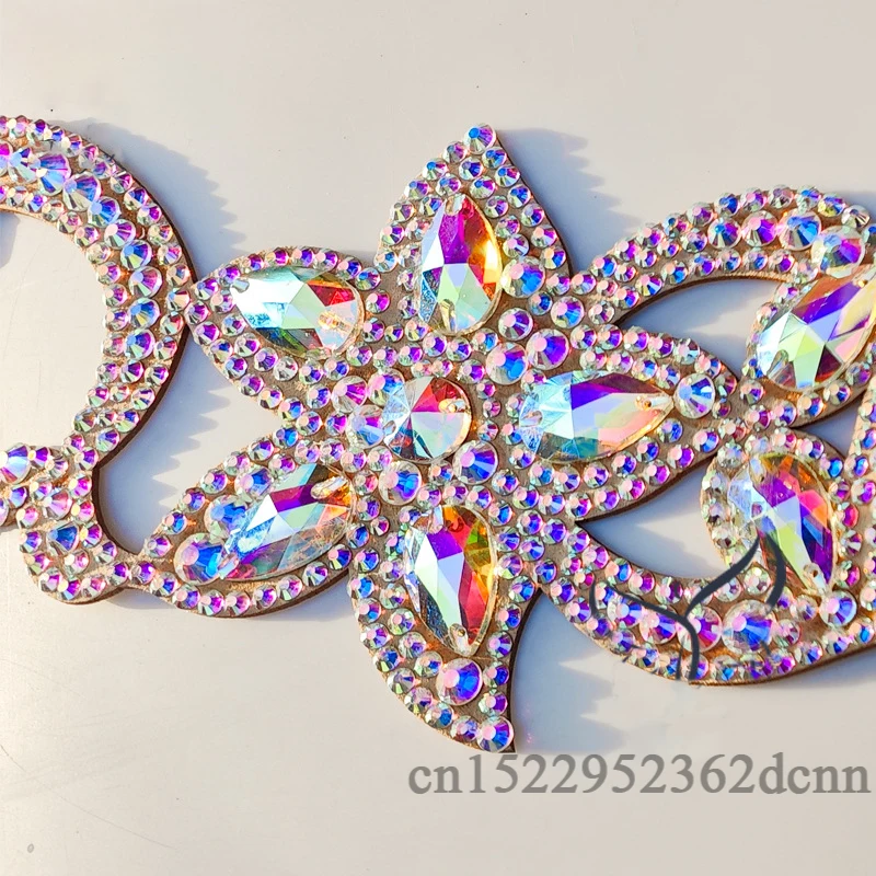 Nowy, ręcznie wykonany, pełny diamentowy taniec brzucha dla przemysłu ciężkiego, orientalny indyjski trening, łańcuszek w talii