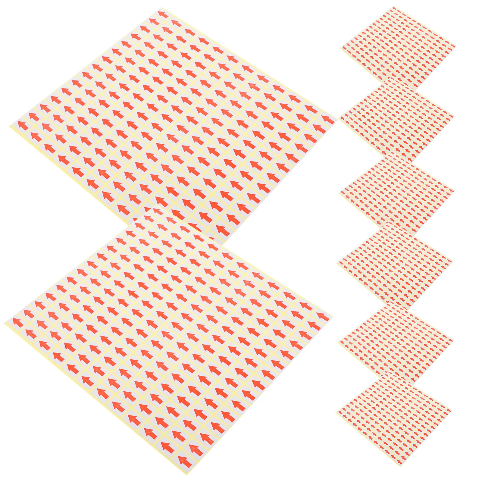 

2700 pcs Small Arrow Labels Self Adhesive Red Stickers for Office School Warehouse Copper Plate Oil Change Window Sign Rework