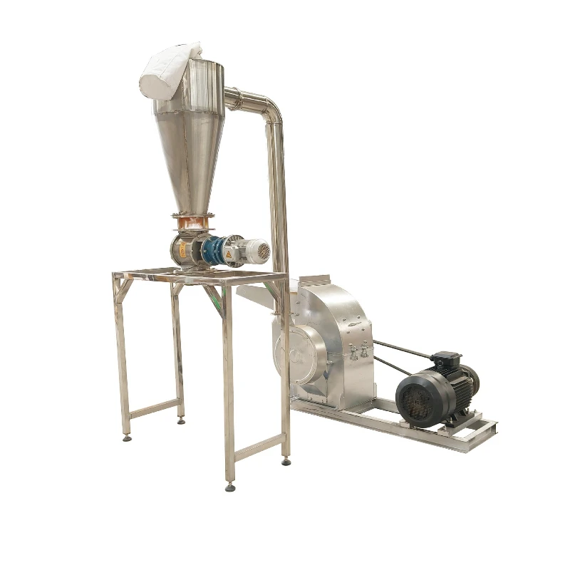 Stainless steel hammer crushing production line, rubber particle crusher, large bean seedling straw crushing equipment