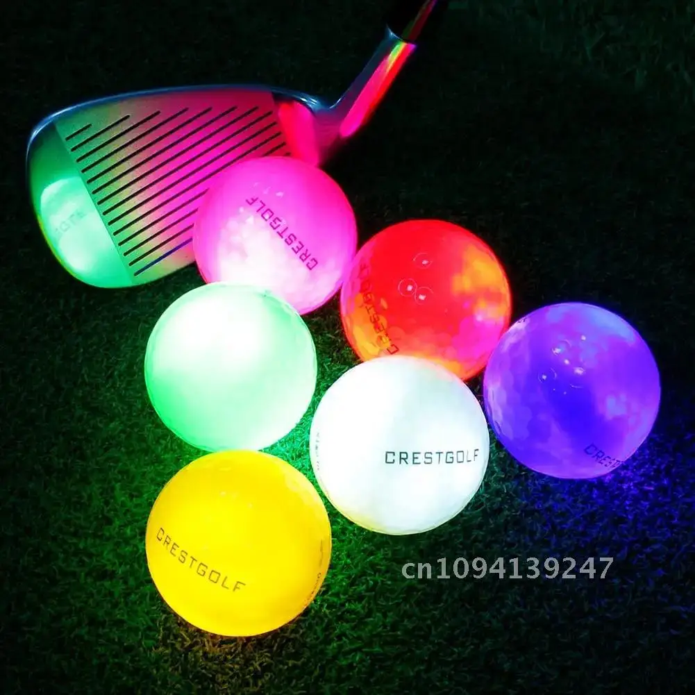 10'lu Paket Crestgolf Karanlıkta Parlayan Golf Topları LED Golf Renkleri için Işık Gece Topu Altı Yukarı Seçiminiz