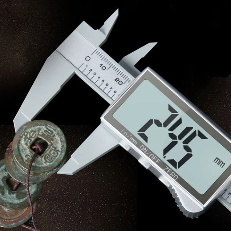Digital Caliper, Full Screen Vernier Caliper, Electronic Micrometer High Precision, Carbon Fiber Ruler, Plastic Cover