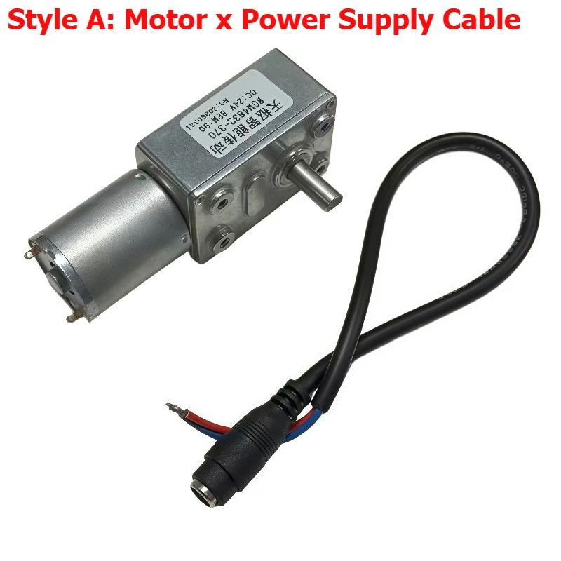 4632-370 Miniature DC Speed Reducer Motor 12V - 24V Adjustable Speed Motor with Speed Controller and Bracket