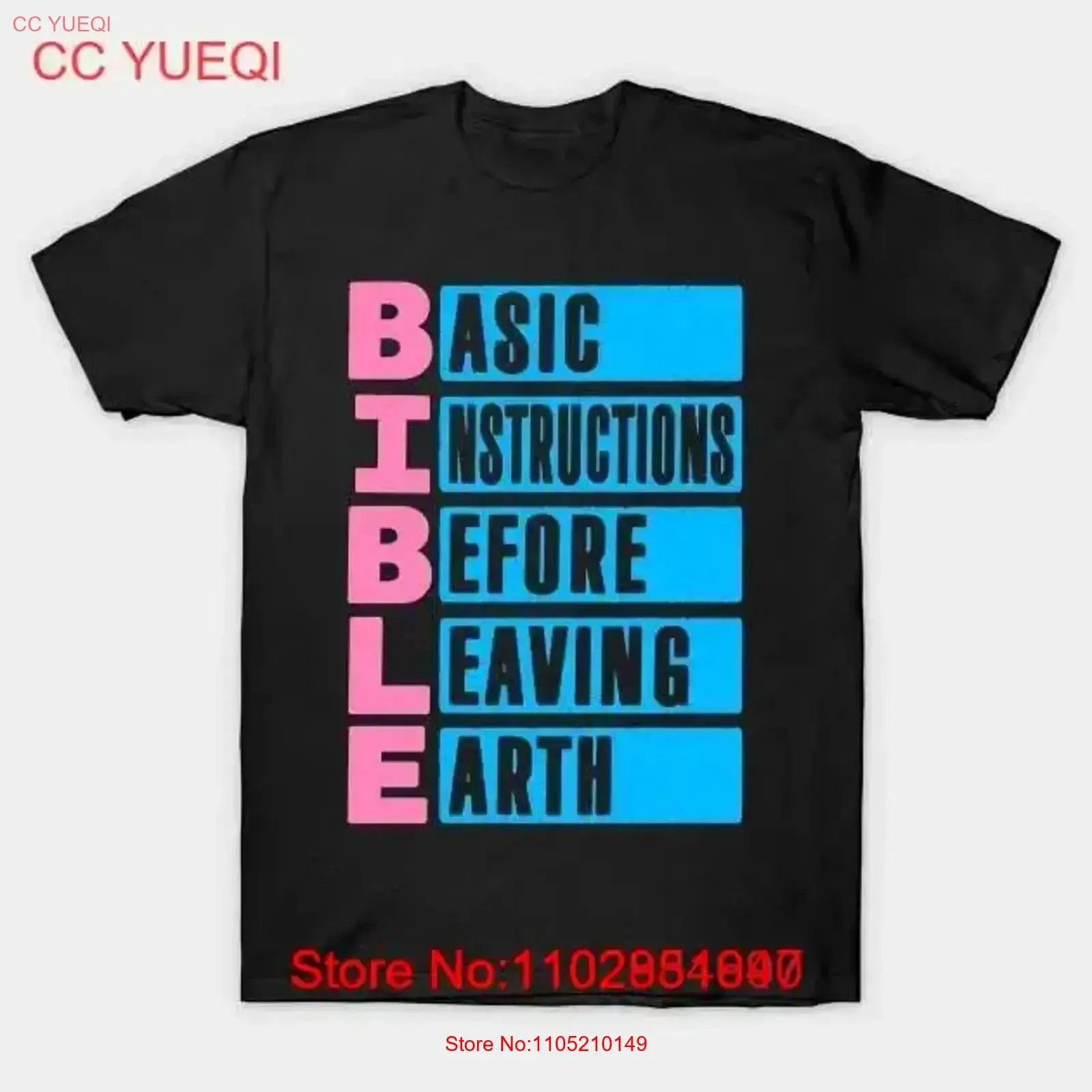 

BIBLE Basic Instructions Before Leaving Earth T Shirt S 5XL Fast Shipping vintage Washed Breathable Stretched graphic Stylish
