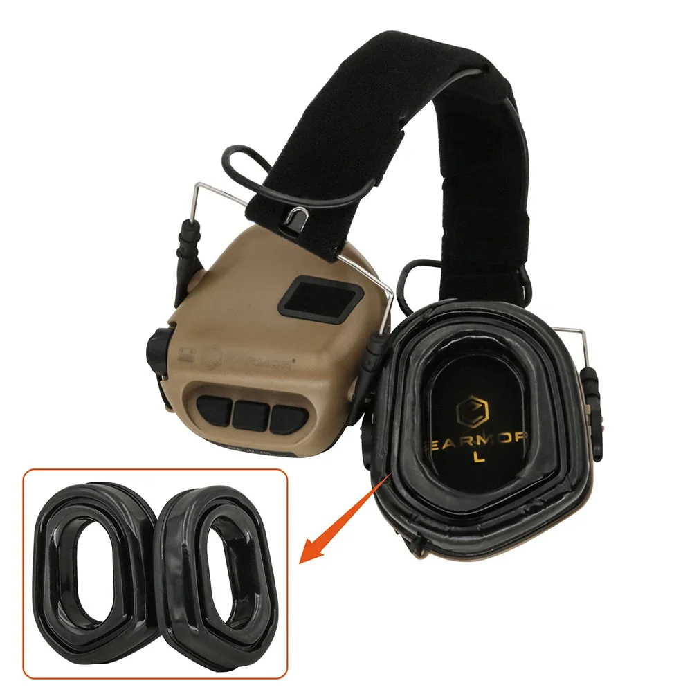 Adaptor Headset taktis bantalan telinga Gel untuk pengambil EARMOR M31/M32 pelindung telinga elektronik Militar Airsoft menembak adaptor Headphone