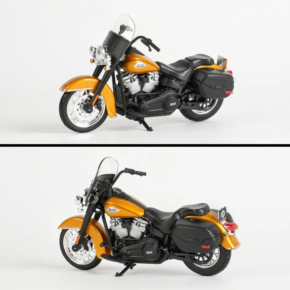 Maisto 1/18 Harley Davidson HERITAGE CLASSIC Alloy Motorcycle Model Collection Shork-Absorber Off Road Autocycle Model