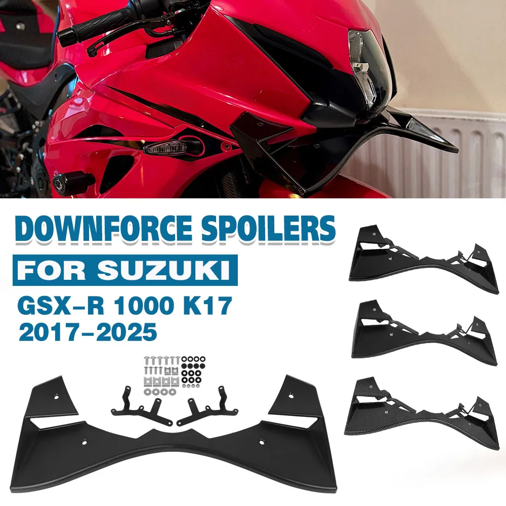 Motorcycle Front Fairing Winglet Aerodynamic Wing Spoiler Winglet Fairing For SUZUKI GSX-R1000 GSXR1000 GSXR 1000 2017-2025 2024