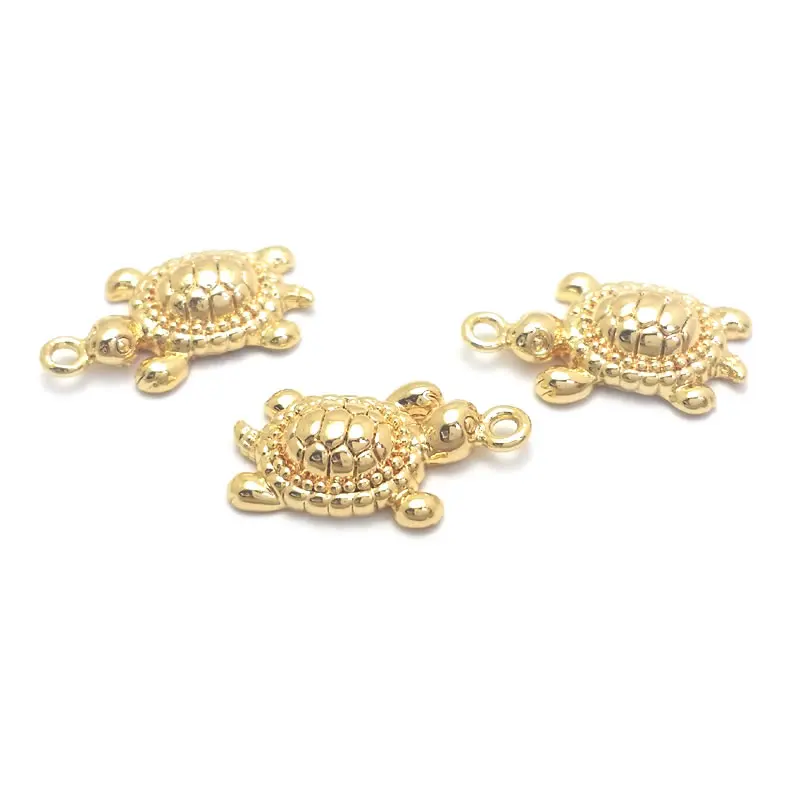 10PCS 18K Gold Color Tortoise Charms Pendants High Quality Necklace Earrings Diy Jewelry Accessories Rosediy official-website