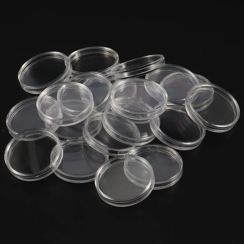 17/20/25/27/30Mm Coin Holder, 100Pcs Silver Coin Capsules With Foam Gasket, Professional Coin Case For Coin Collection