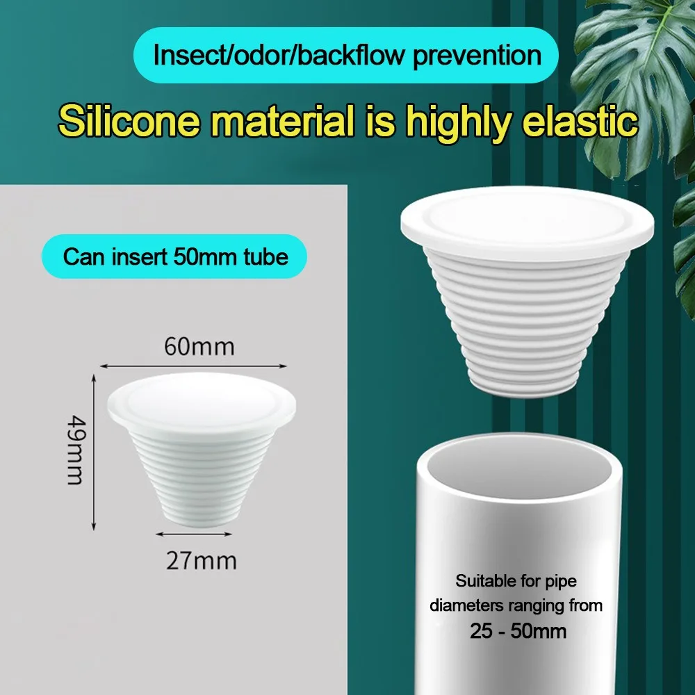 

Силиконовое уплотнительное кольцо для канализационных труб конической формы, противозасоряющаяся заглушка для водопроводной трубы, уплотнительное кольцо для канализационных труб, уплотнительные заглушки для отверстий с защитой от запаха