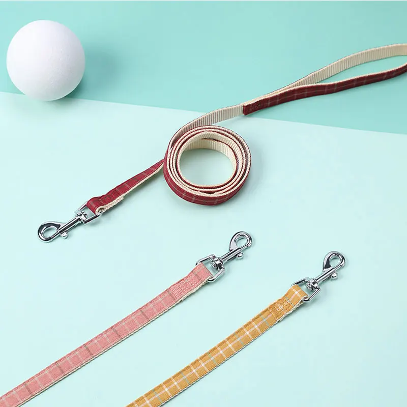 Dog Harness leash Set Grid Plaid Checked Pattern Adjustable NO Pull Dog Harness and Leash for Puppy Cat Small Large Dog Favor