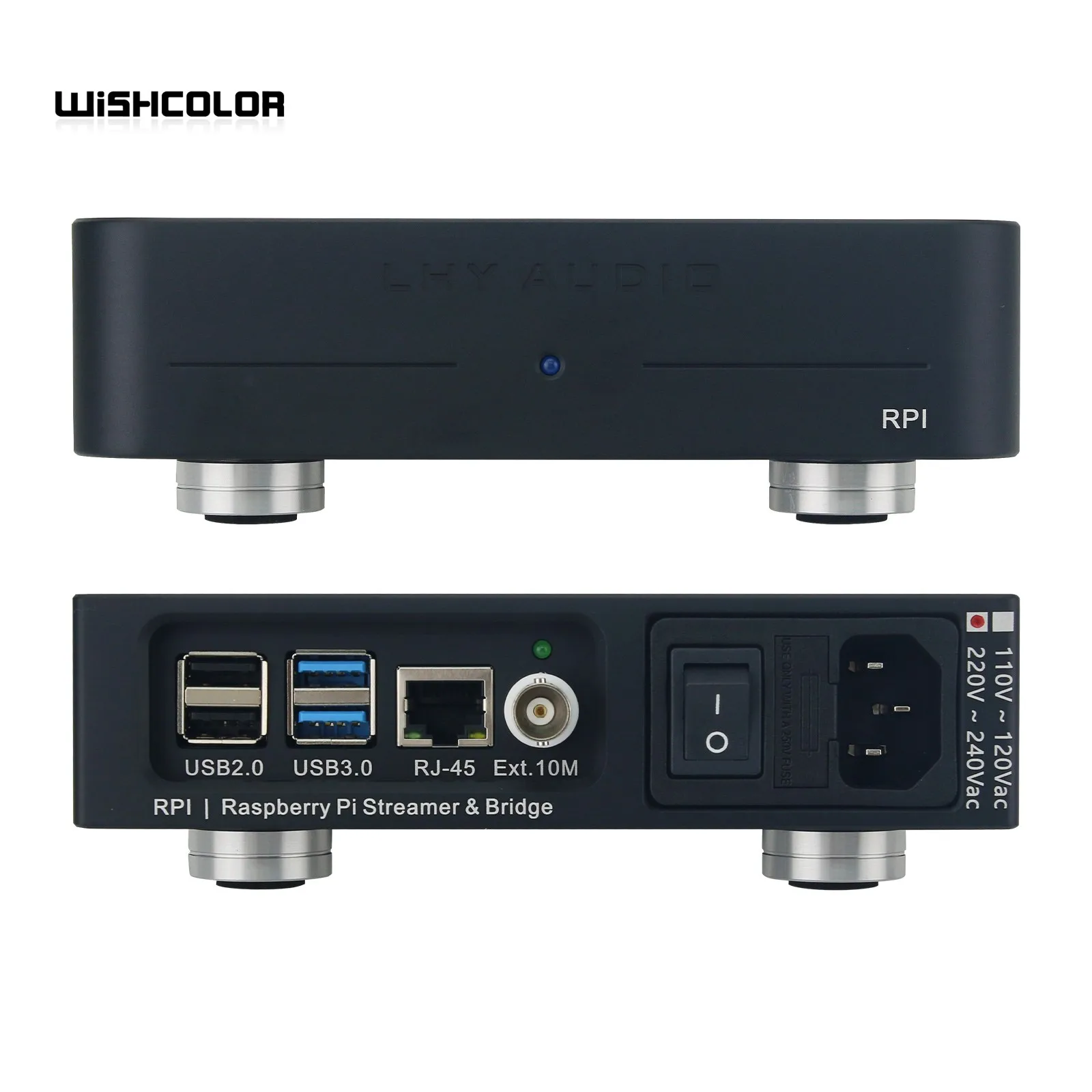 LHY Audio-RPI Streaming Digital Music, argenté, coloré, Roon Bridge, lecteur audio HiFi pour Raspberry Pi Streamer et Bridge