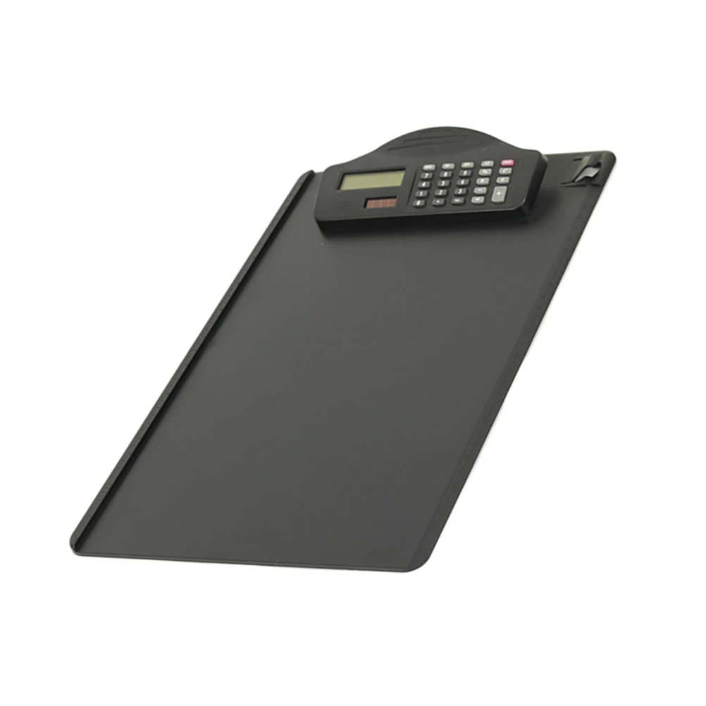 

A4 Calculator Clipboard with Storage for Office School Document Holder Lightweight Portable Plastic Folder File Bag