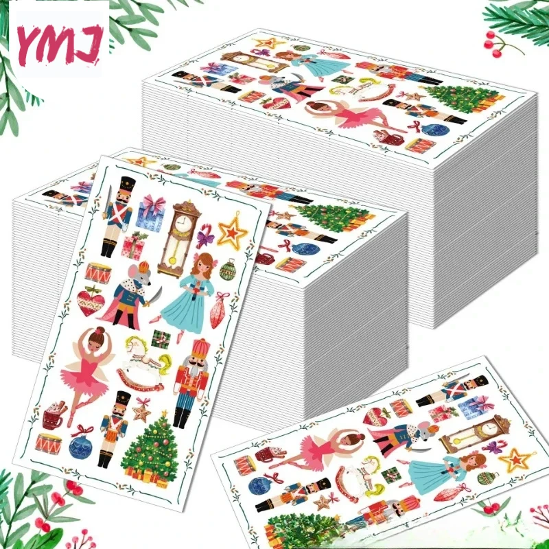 くるみ割り人形の兵士の長い紙ナプキン、パーティーテーブルペーパー、クリスマスツリー、プリンセス、ランチョンマット、大きいサイズ、2プライ、33x40cm、20個