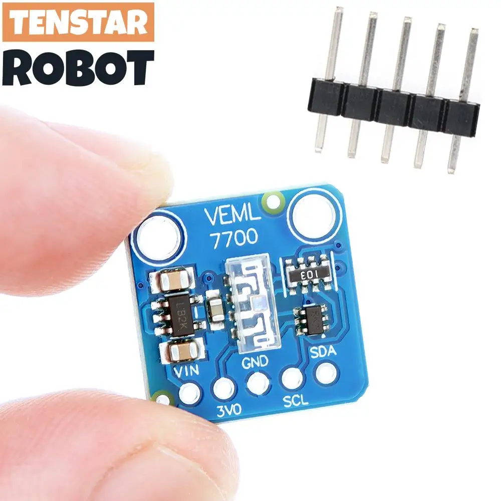 TENSTAR 2pcs VEML7700 Ambient Light Sensor Module 120k Lux Light measuring Sensor Board 3.3V 5V I2C IIC Interface