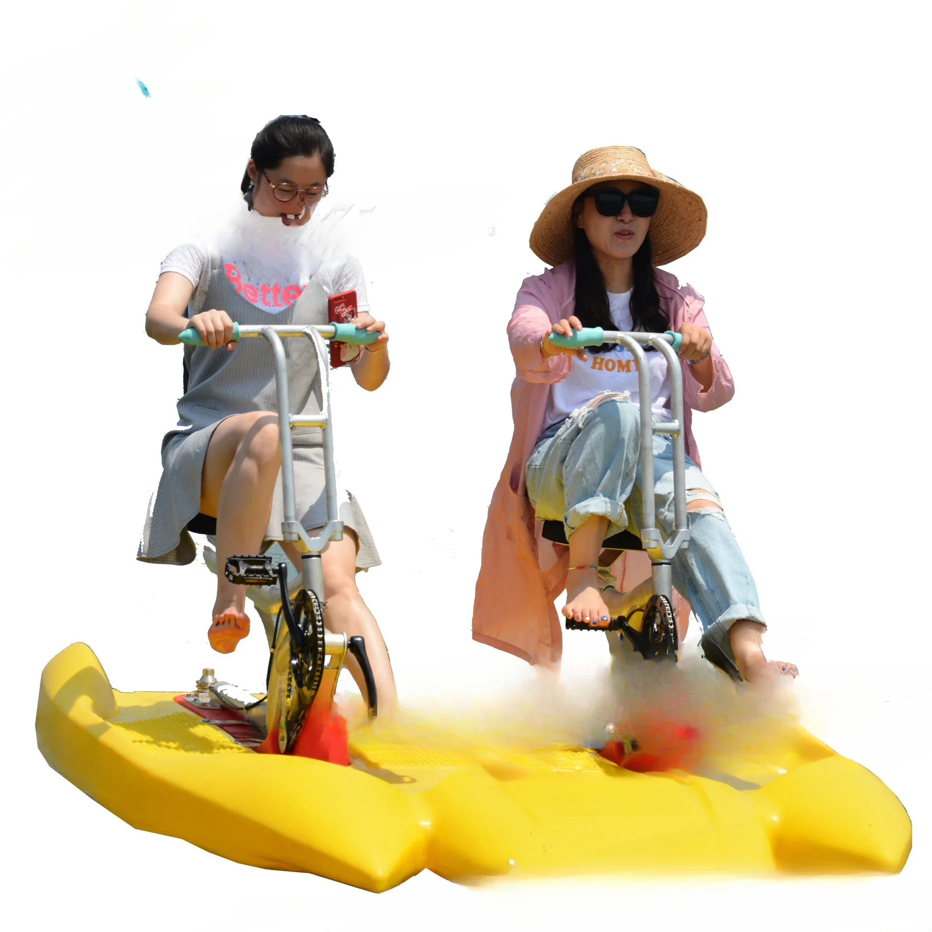 Water Bike Wide Floating Body Good Stability Polyethylene Material Anti-Impact No Leakage