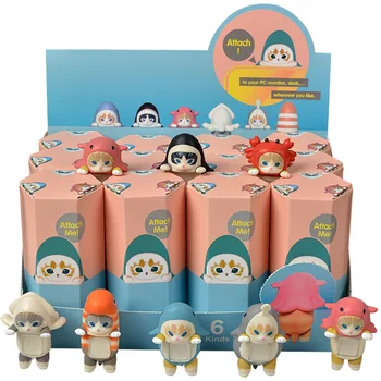 MOFUSAND-ミニアニメフィギュア,ブラインドボックスの装飾,ファンのための人形,子供のおもちゃモデル,クリスマスと誕生日のギフト,1セットあたり12箱