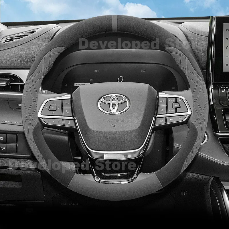 Suede Warm Car Steering Wheel Cover For Toyota GR Yaris CHR 2023-2025 2026 Heating Steering Wheel Cover interior  Accessories