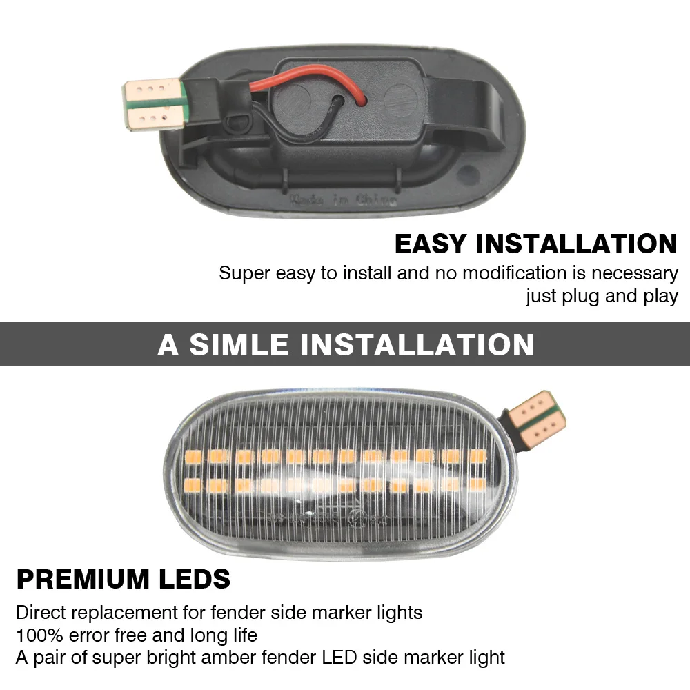 LED Side Marker Lights Turn Signal Lamp For Honda CRV Accord Civic City Fit Jazz Stream HRV S2000 Odyssey Integra Acura RSX NSX