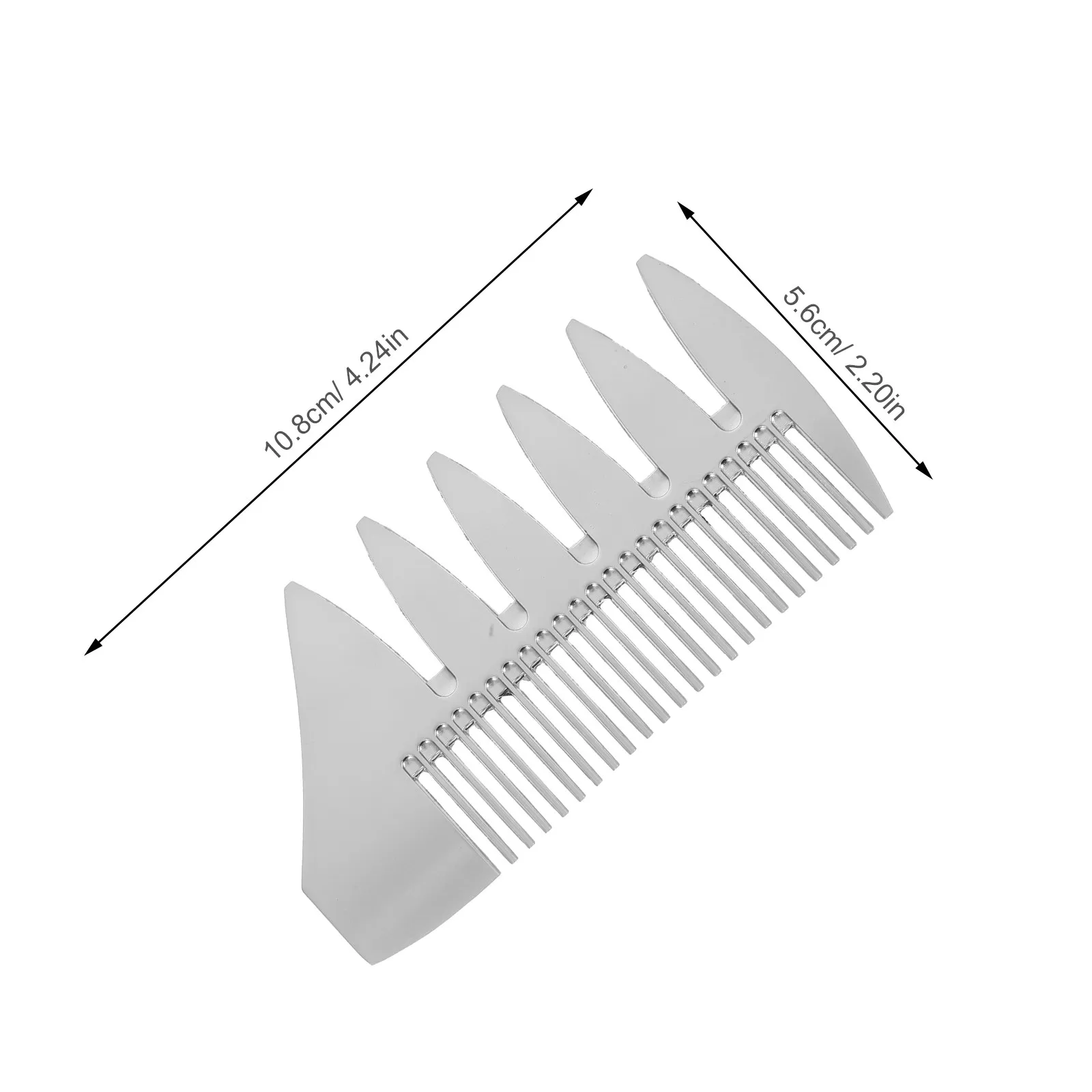Dual Sides Alloy Pocket Size Beard Comb Silver Wallet Credit Card Shaving Comb Anti-Static Grooming Mustache Brush Travel Carry