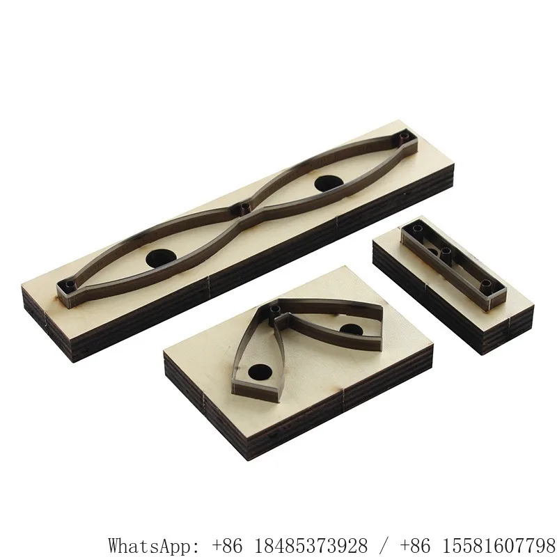 Bowknot Cutting Die 8.5×6cm Hard Alloy With Wooden Base DIY Leather Laser Blank Hand Pre-cut Craft Molding Hardware