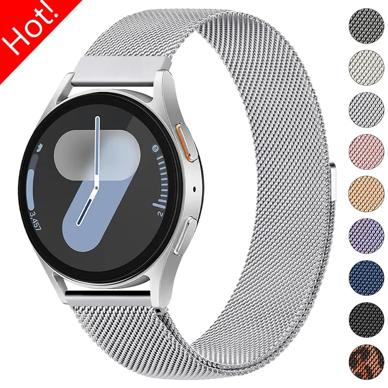 

20mm 22mm Milanese Loop Strap for Samsung Galaxy 7 6 5 4 40/44mm 6Classic 5Pro Magnetic Band Bracelet for Huawei Watch GT5 4Pro